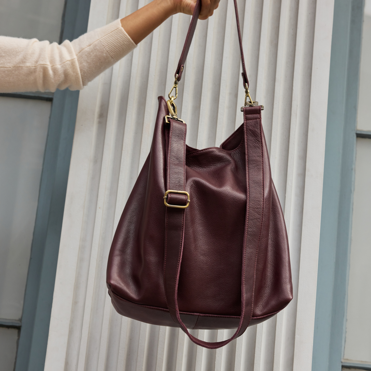Bree Milled Leather Shoulder Bag