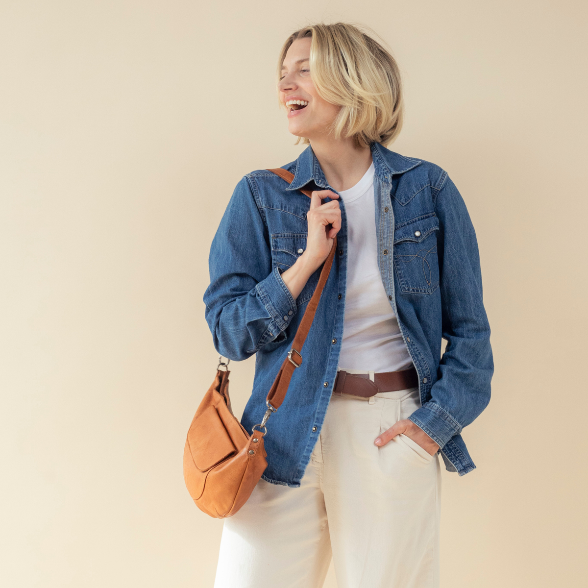 Coco Leather Sling Bag