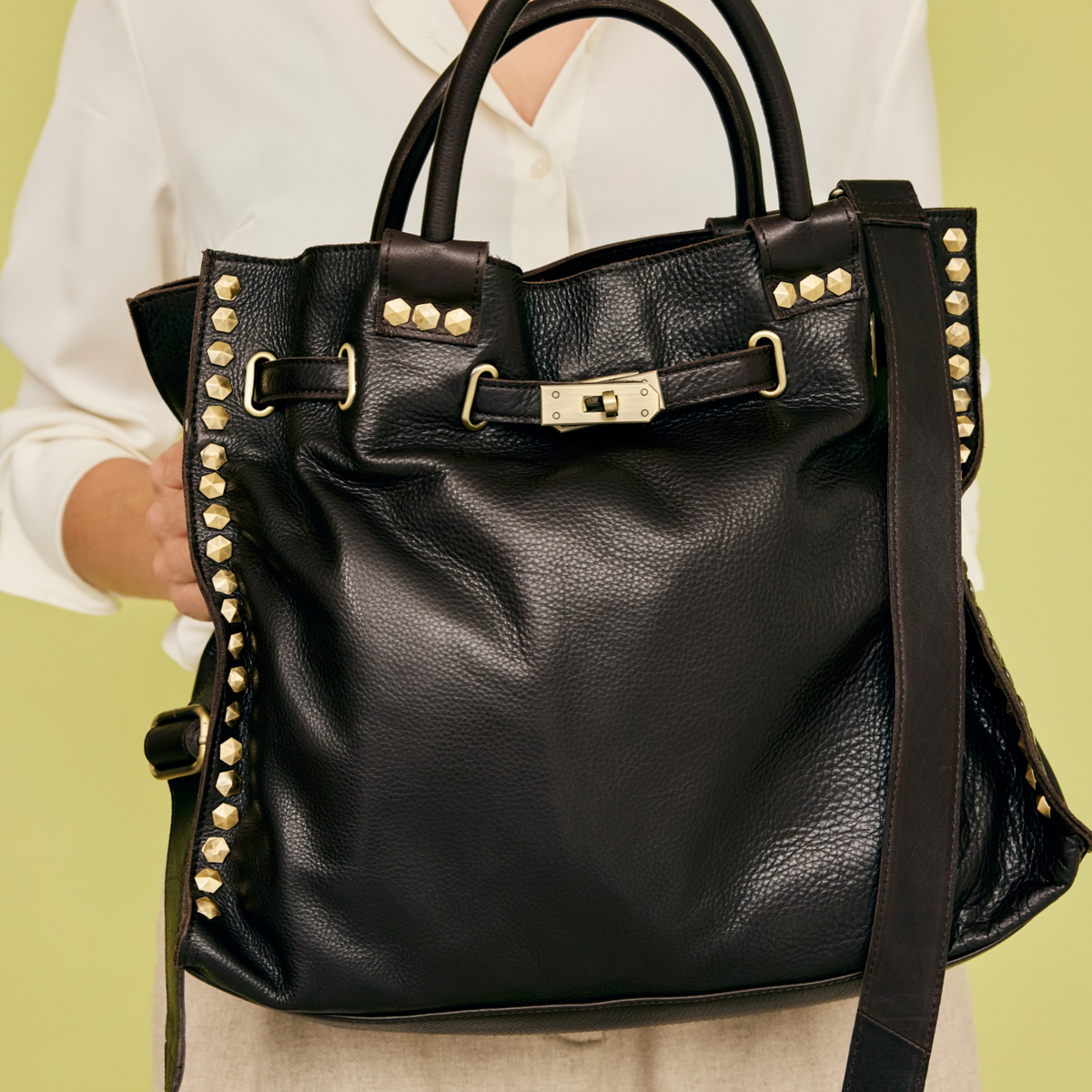Mare Milled Leather Crossbody Bag