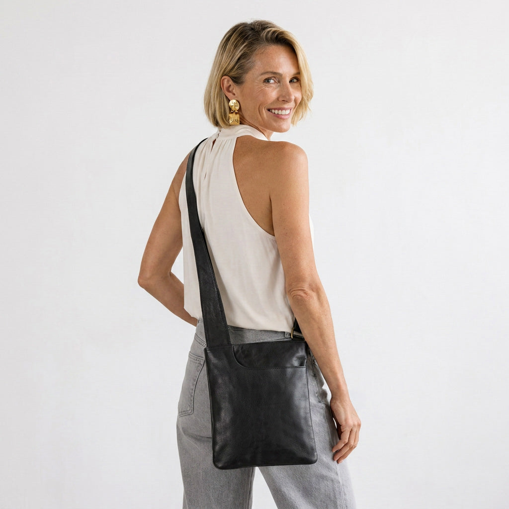 Athena Leather Crossbody Bag