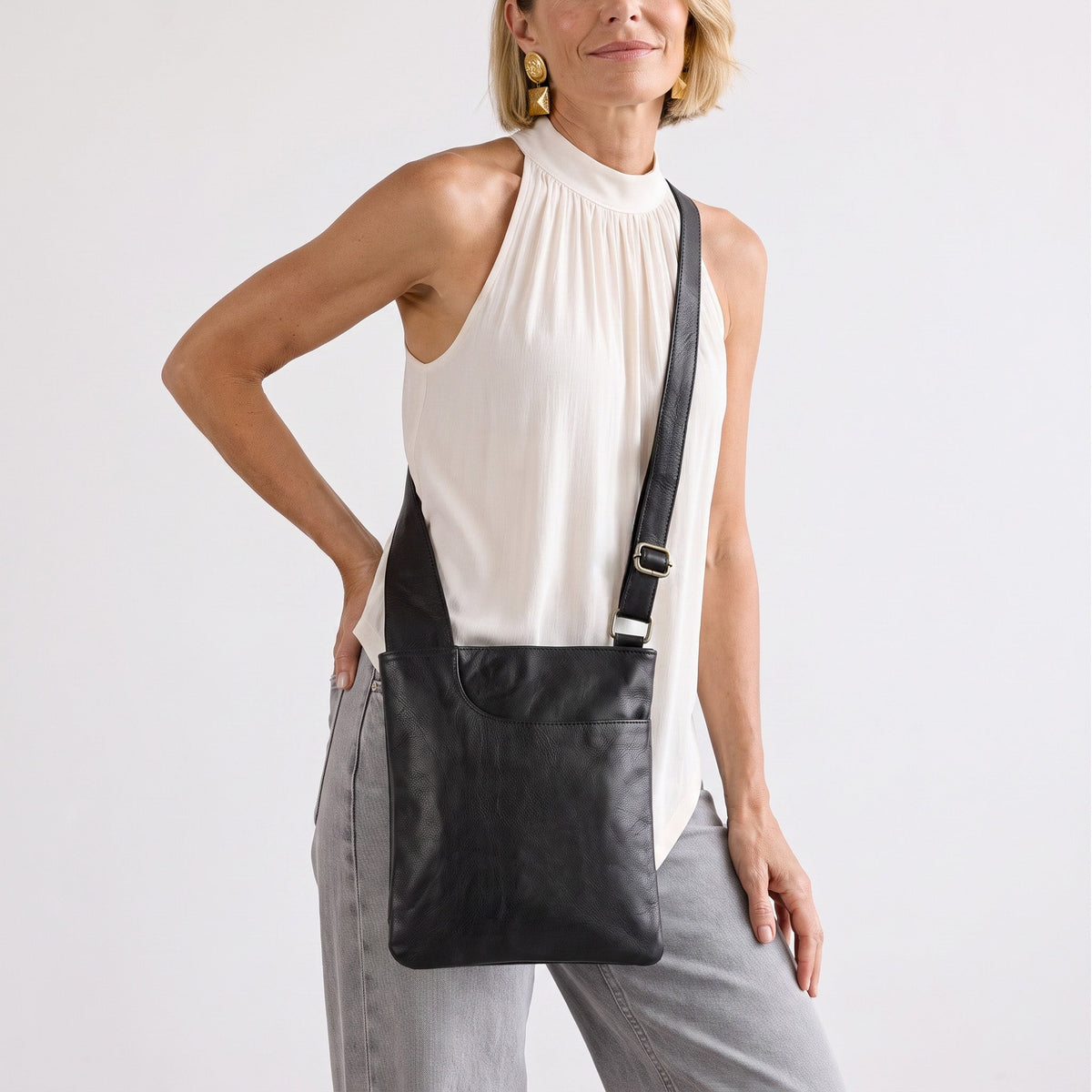 Athena Leather Crossbody Bag