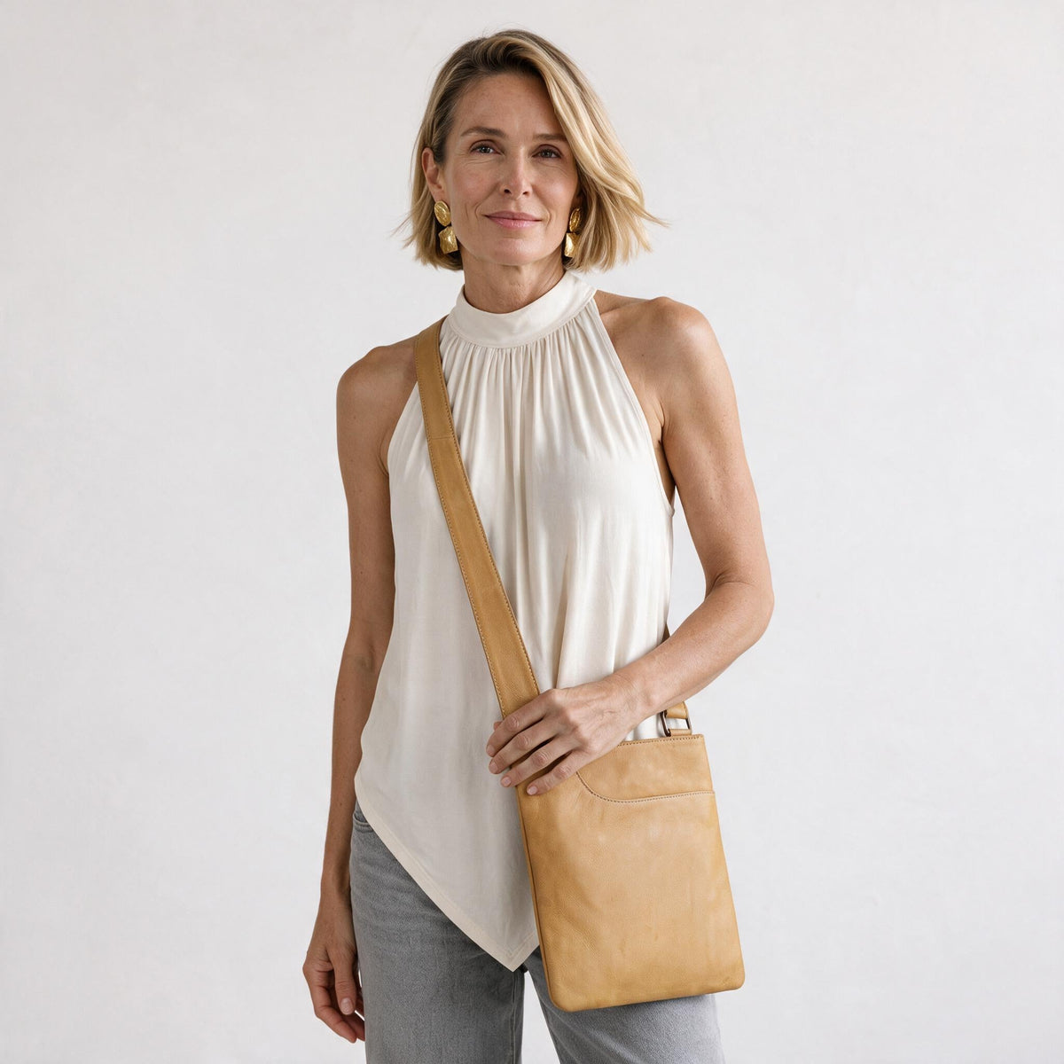 Athena Leather Crossbody Bag