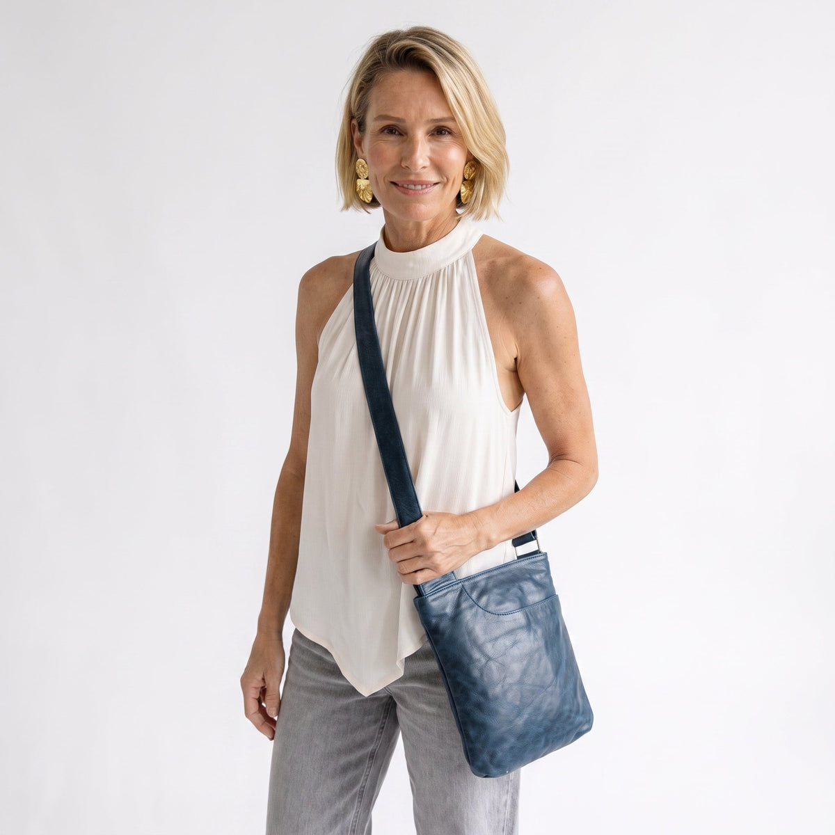 Athena Leather Crossbody Bag