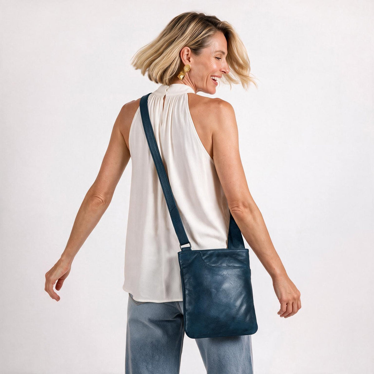 Athena Leather Crossbody Bag