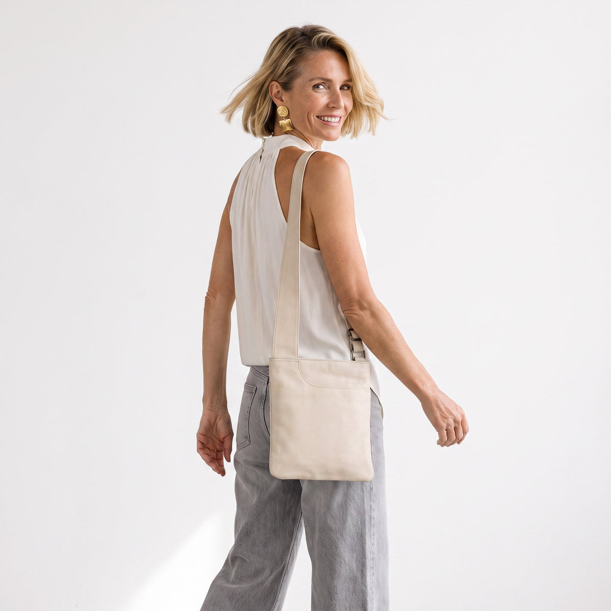 Athena Leather Crossbody Bag
