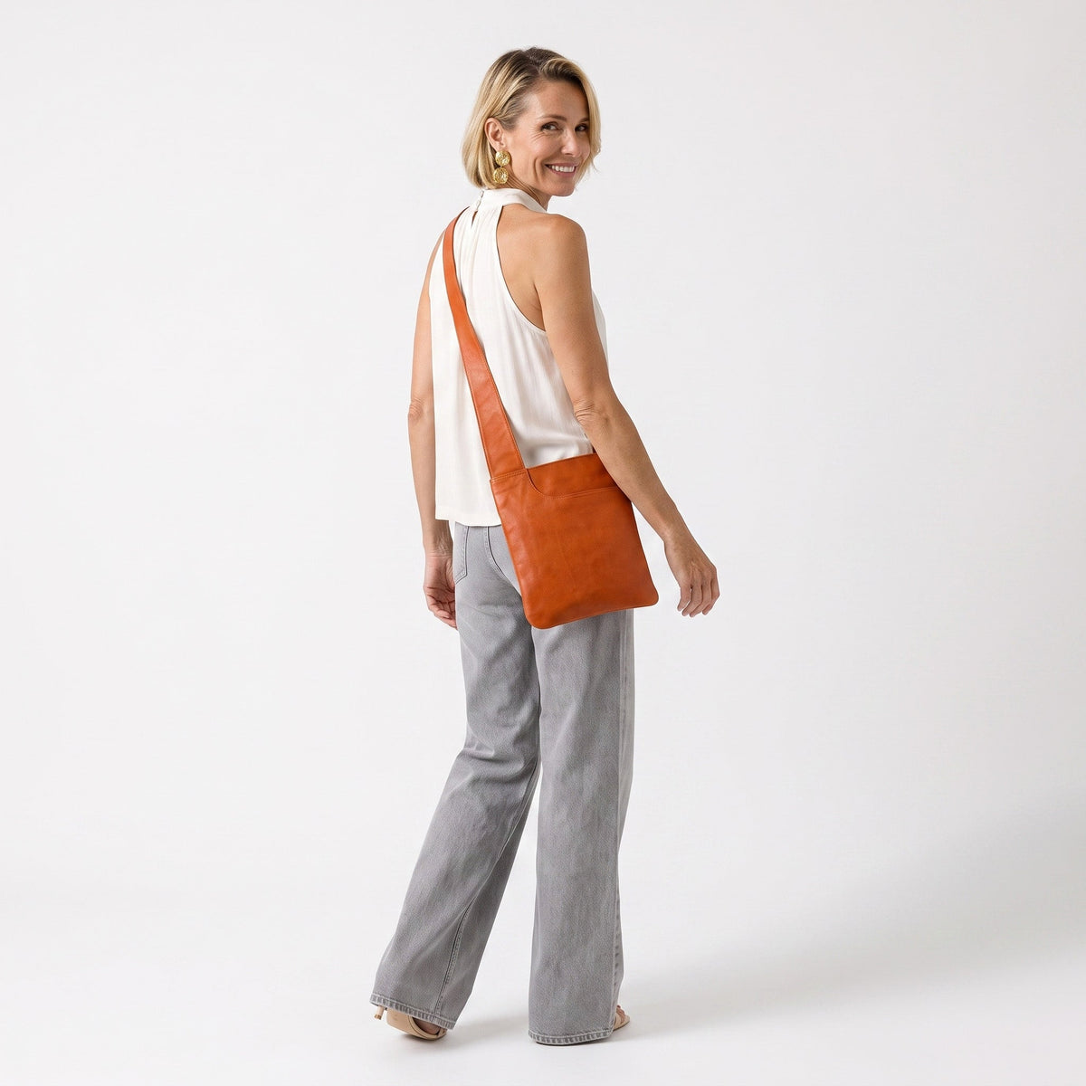 Athena Leather Crossbody Bag