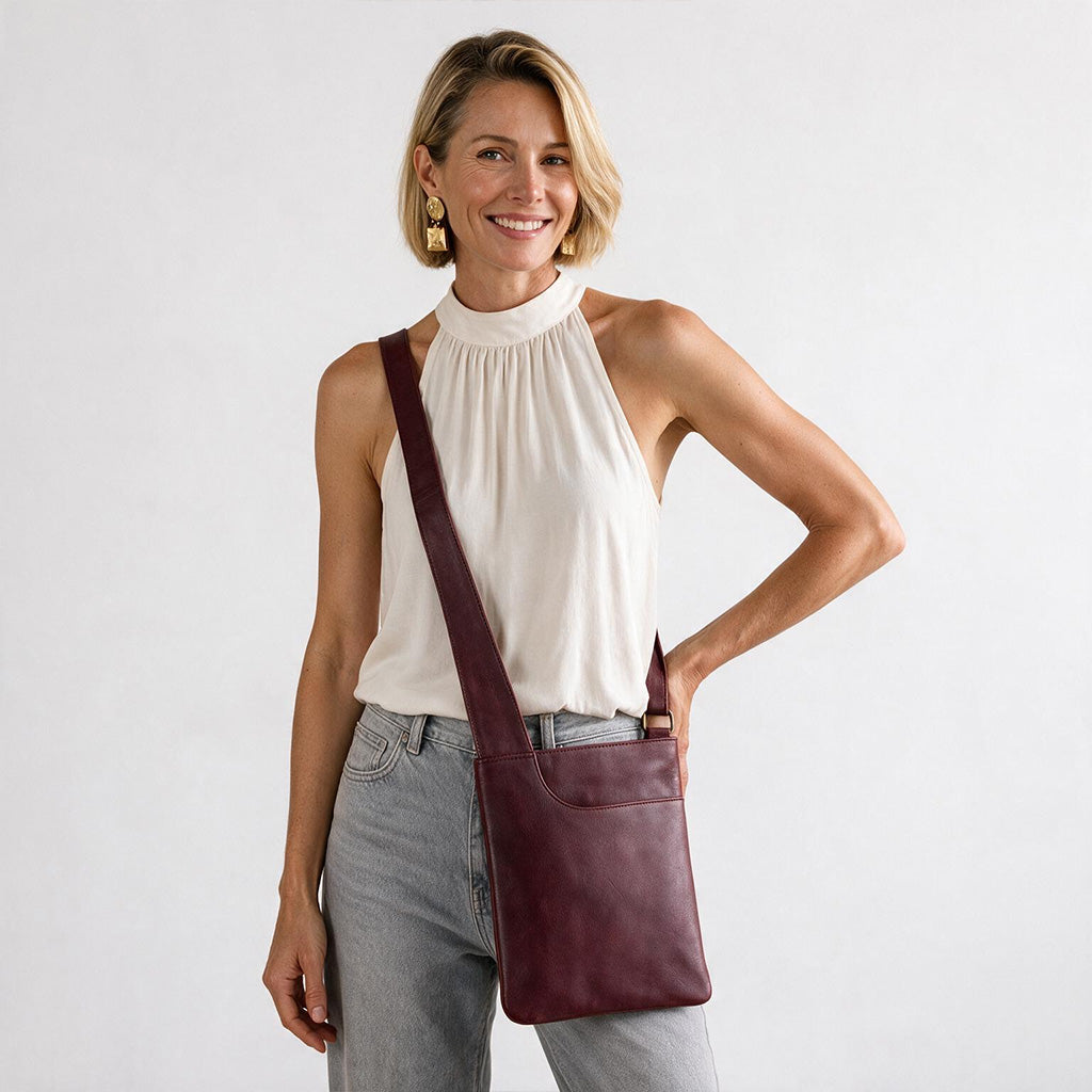 Athena Leather Crossbody Bag