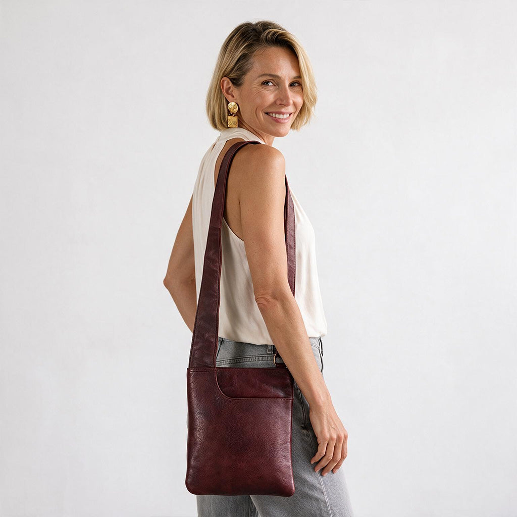 Athena Leather Crossbody Bag