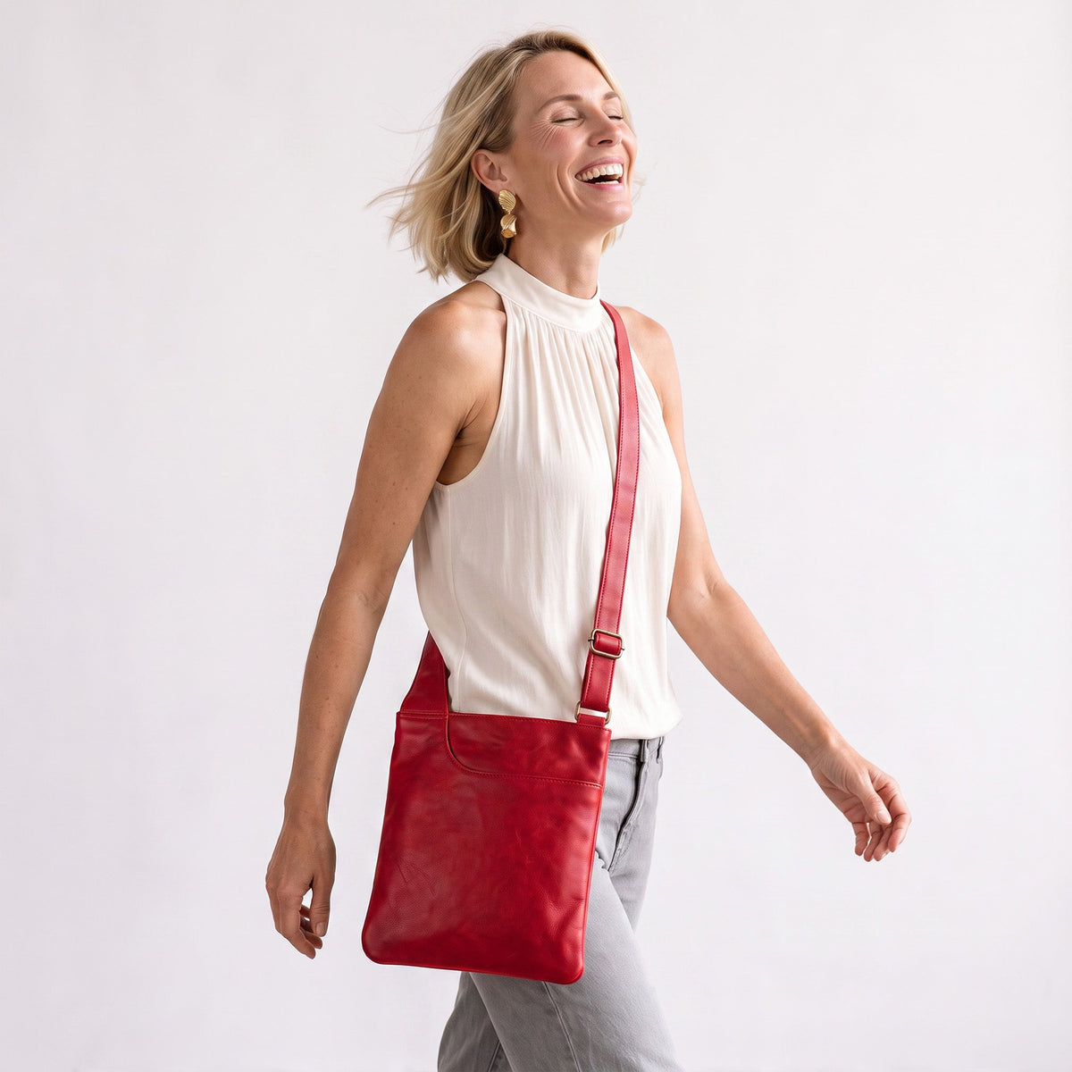 Athena Leather Crossbody Bag