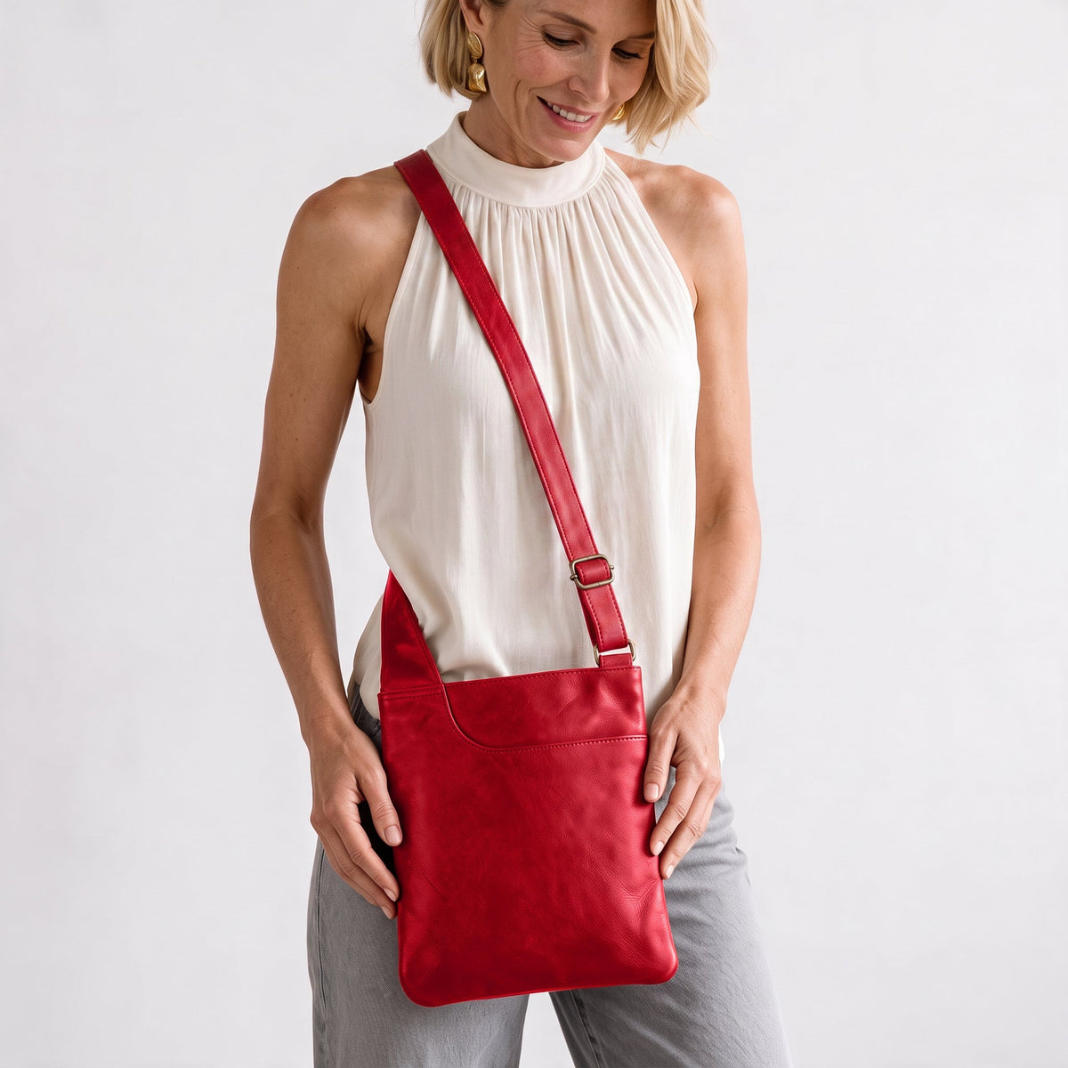 Athena Leather Crossbody Bag