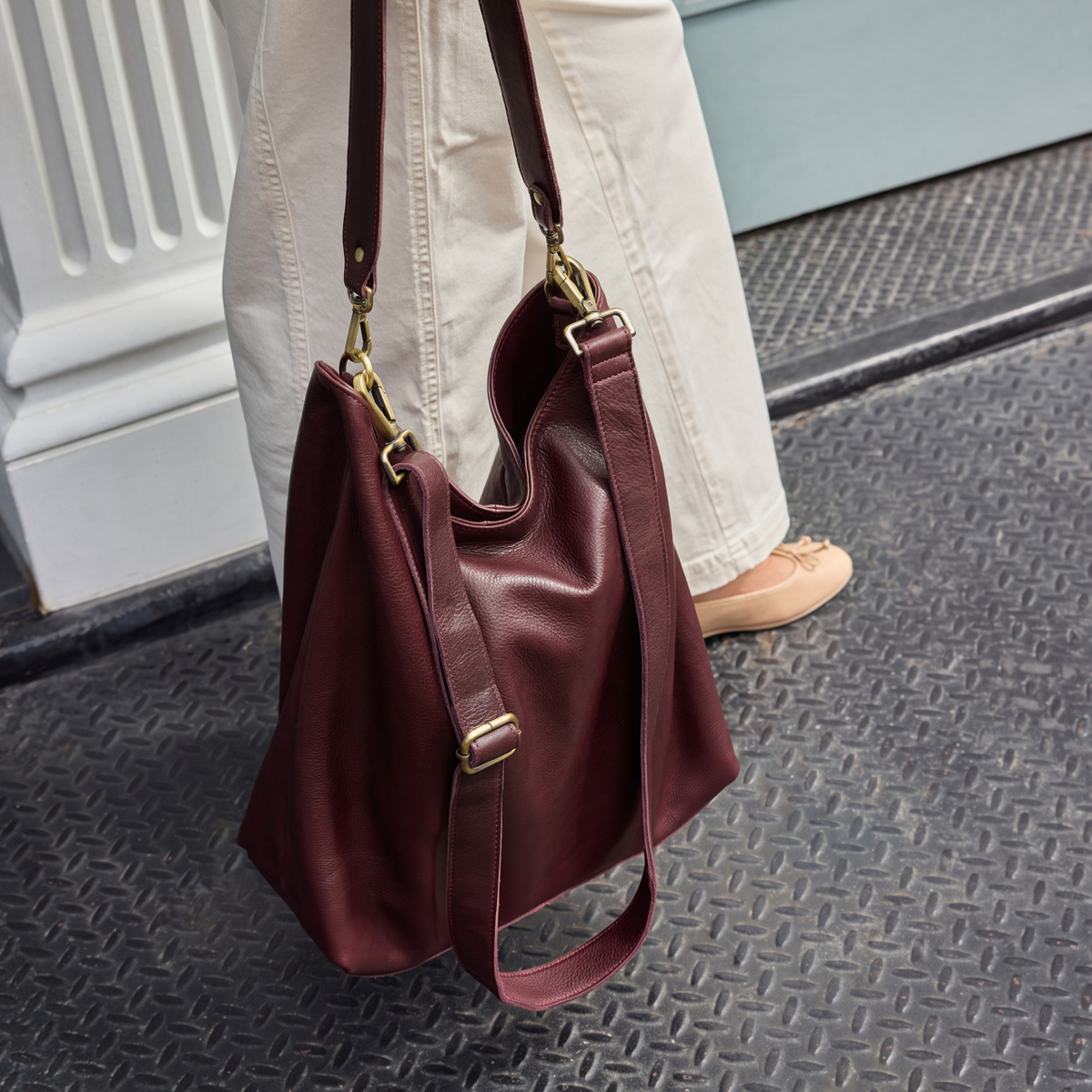 Bree Milled Leather Shoulder Bag