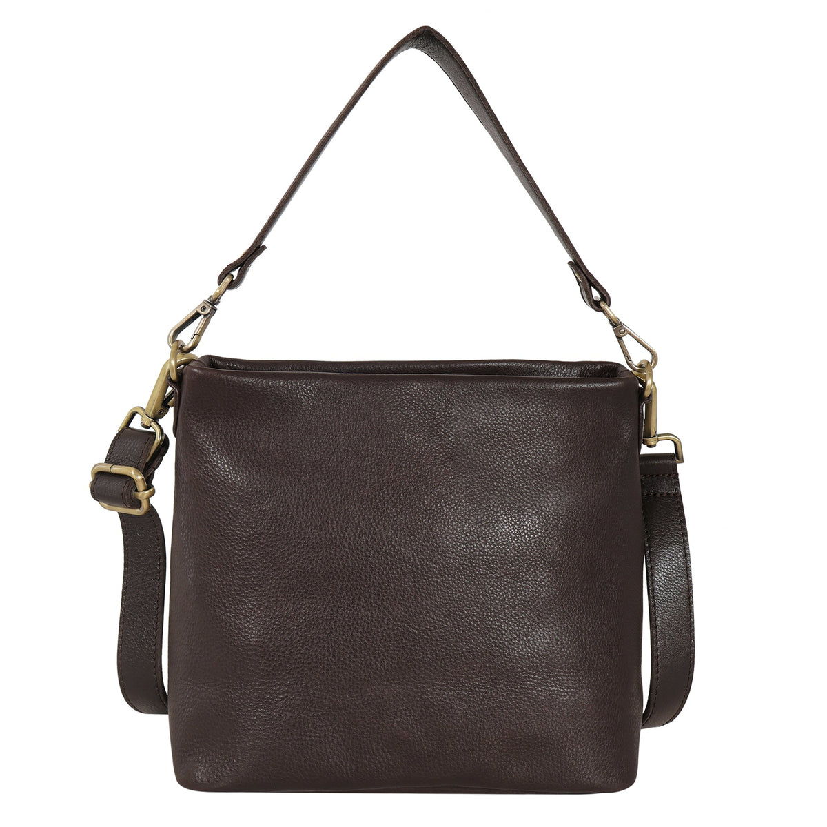 Tabor Milled Leather Crossbody Bag