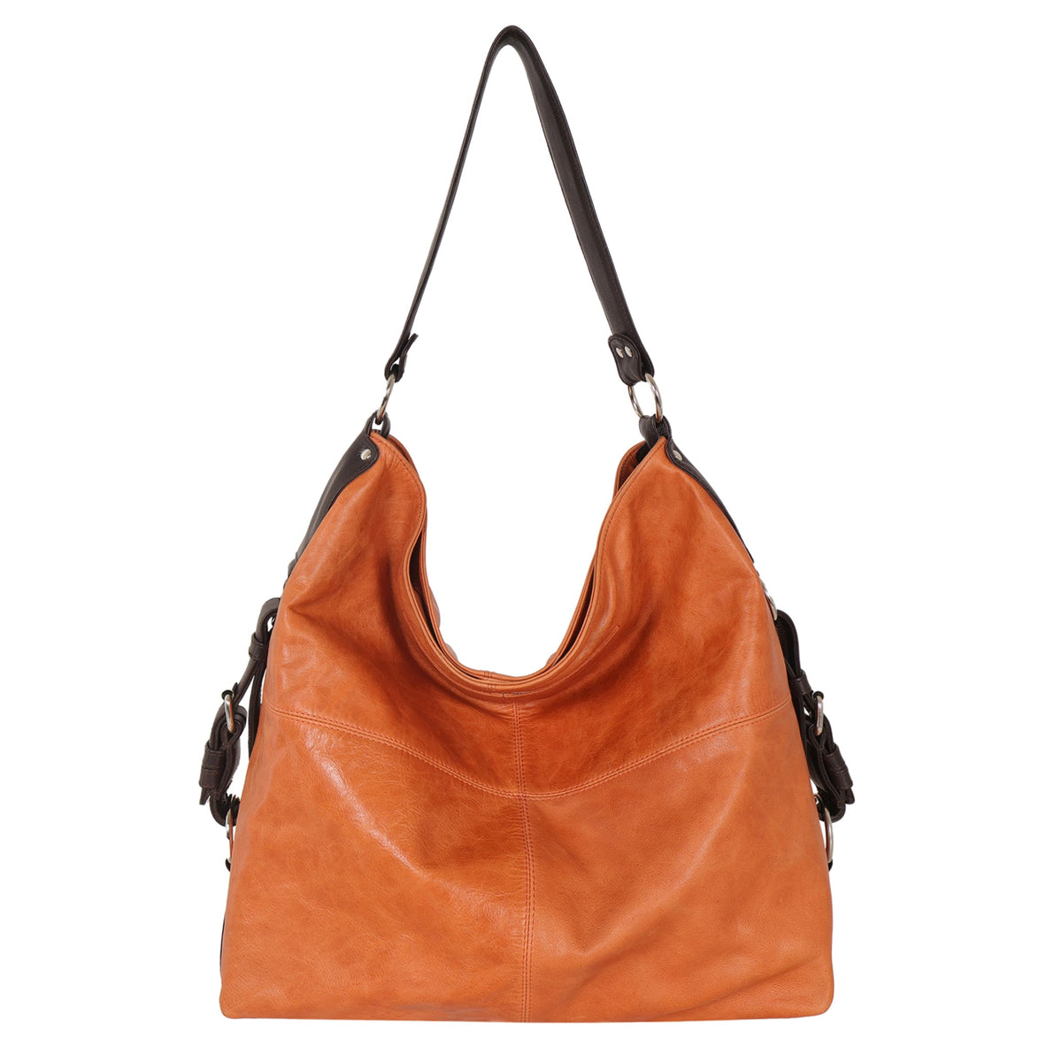 Simone Lg Leather Shoulder Bag