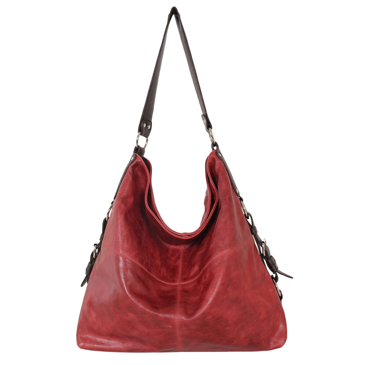 Simone Lg Leather Shoulder Bag