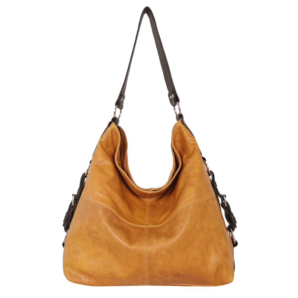 Simone Lg Leather Shoulder Bag