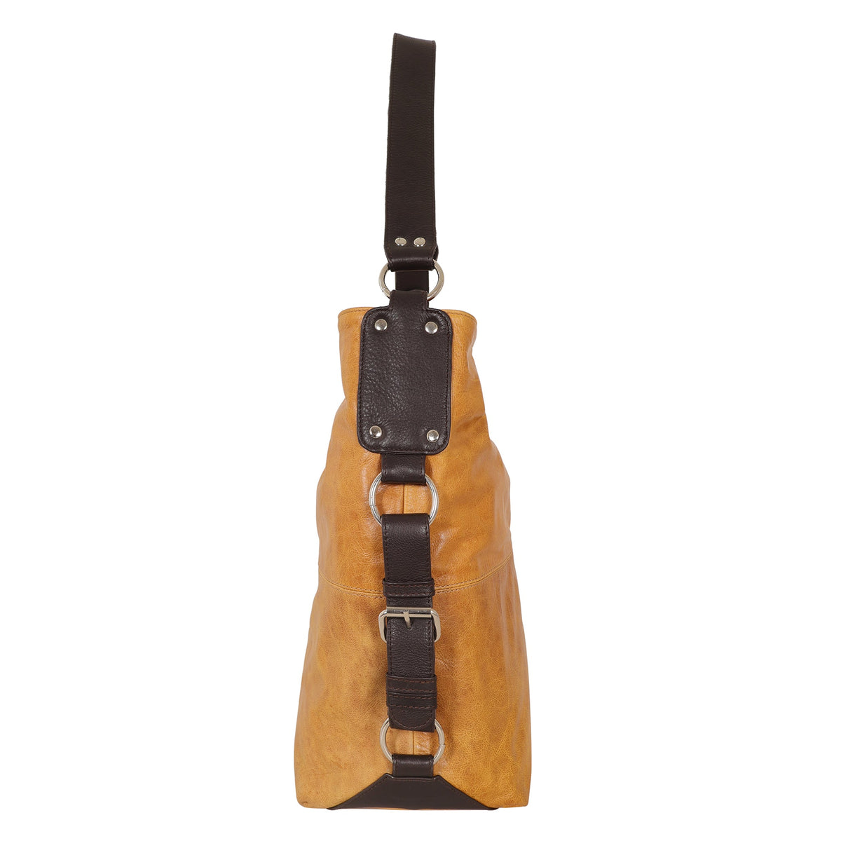 Simone Lg Leather Shoulder Bag