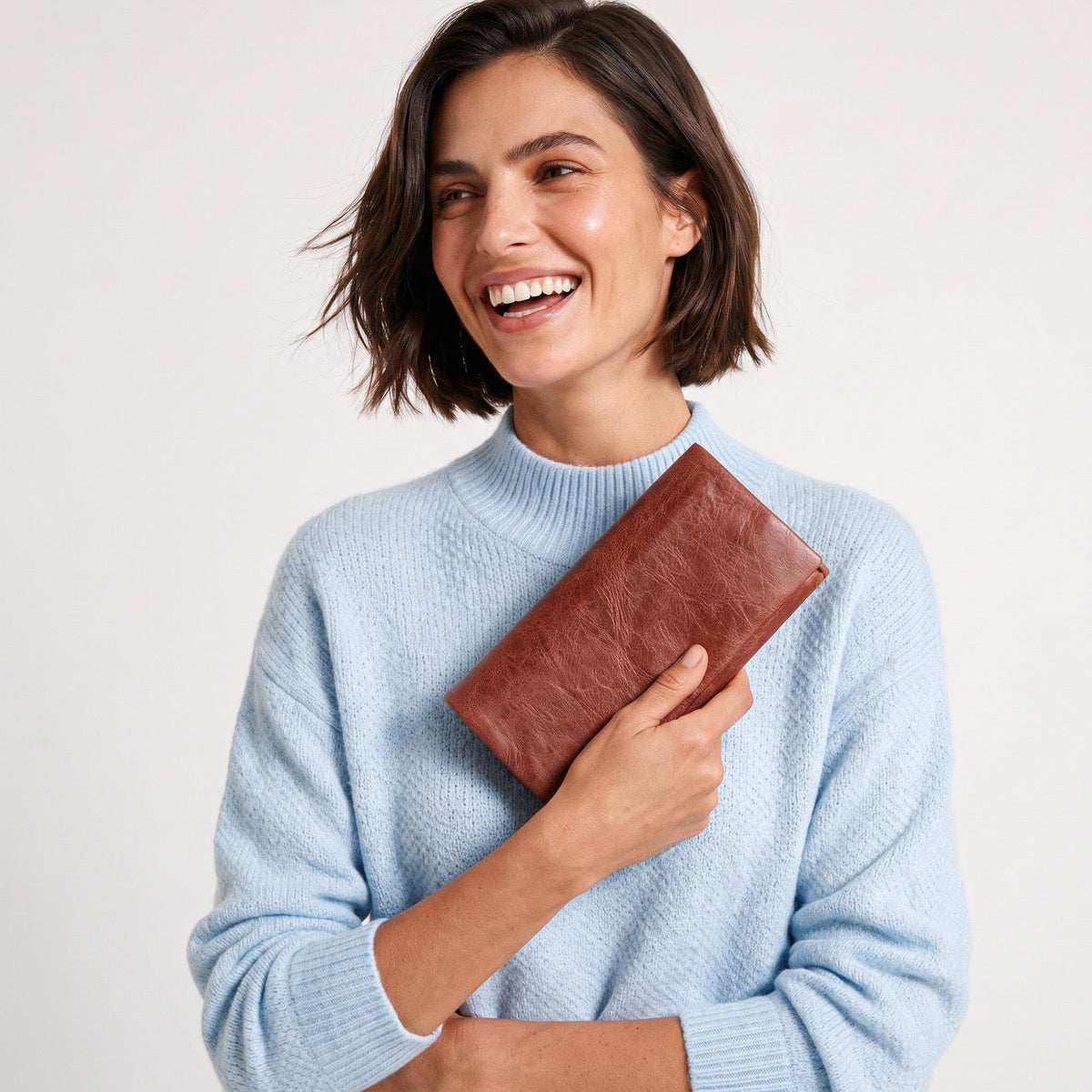 Eloise Crackled Napa Leather Wallet