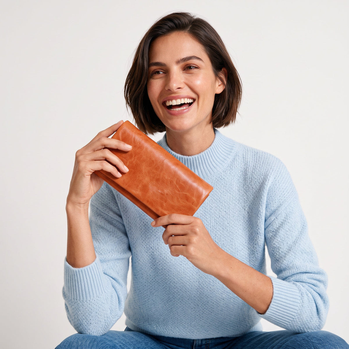 Eloise Crackled Napa Leather Wallet
