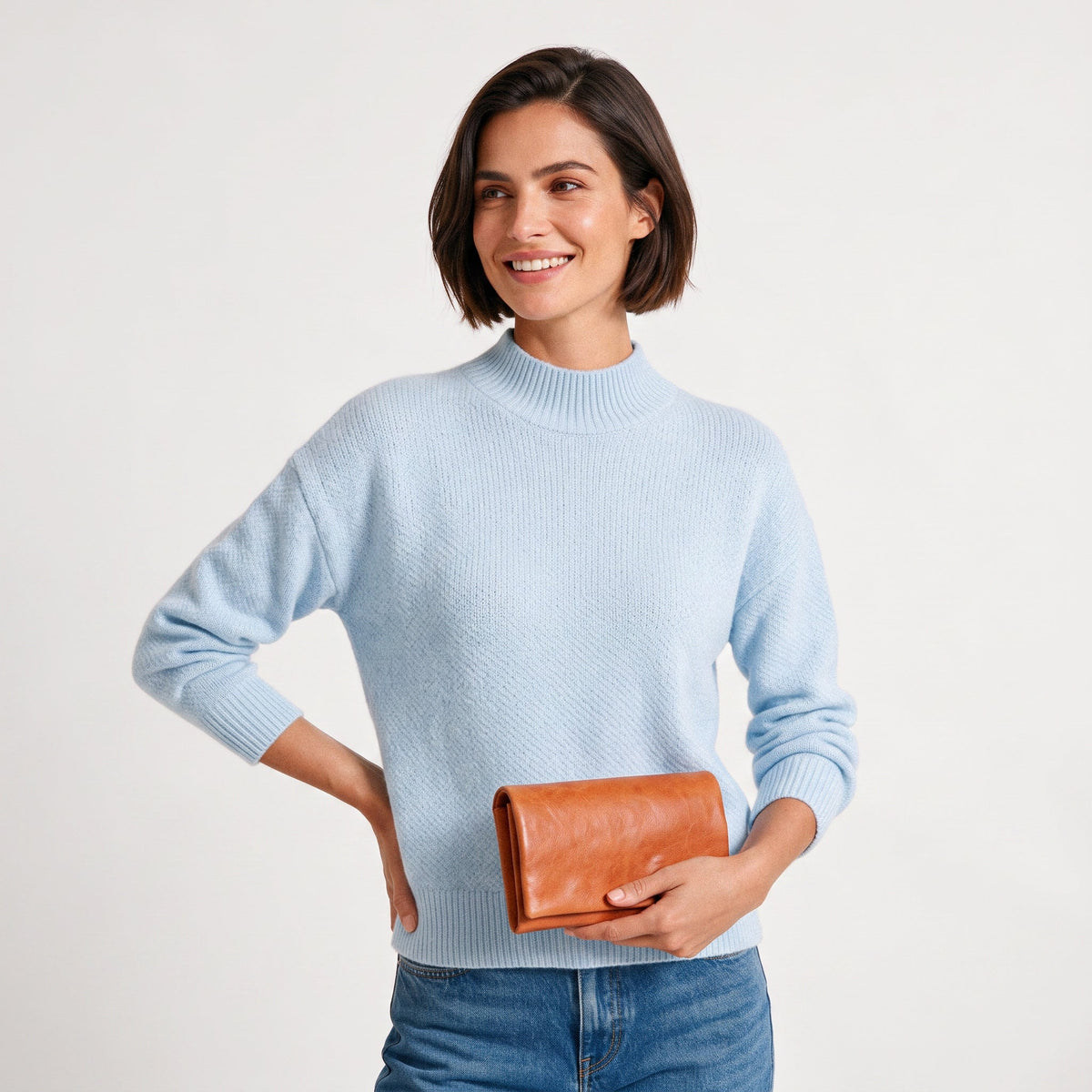 Eloise Crackled Napa Leather Wallet