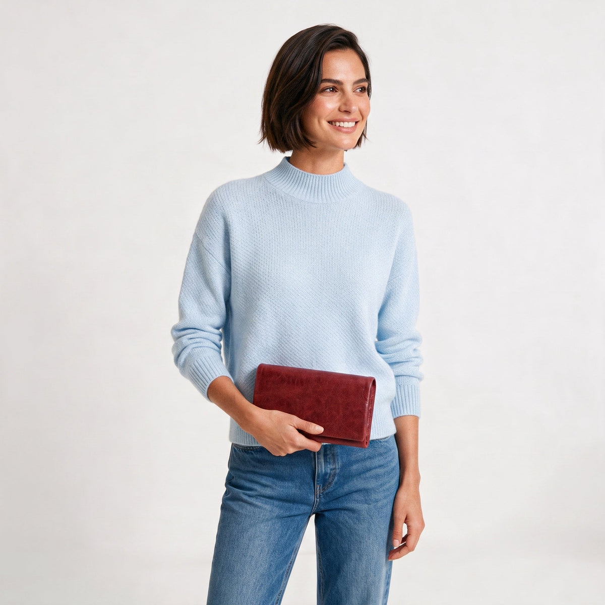 Eloise Crackled Napa Leather Wallet