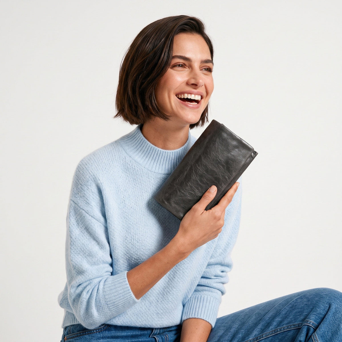 Eloise Crackled Napa Leather Wallet