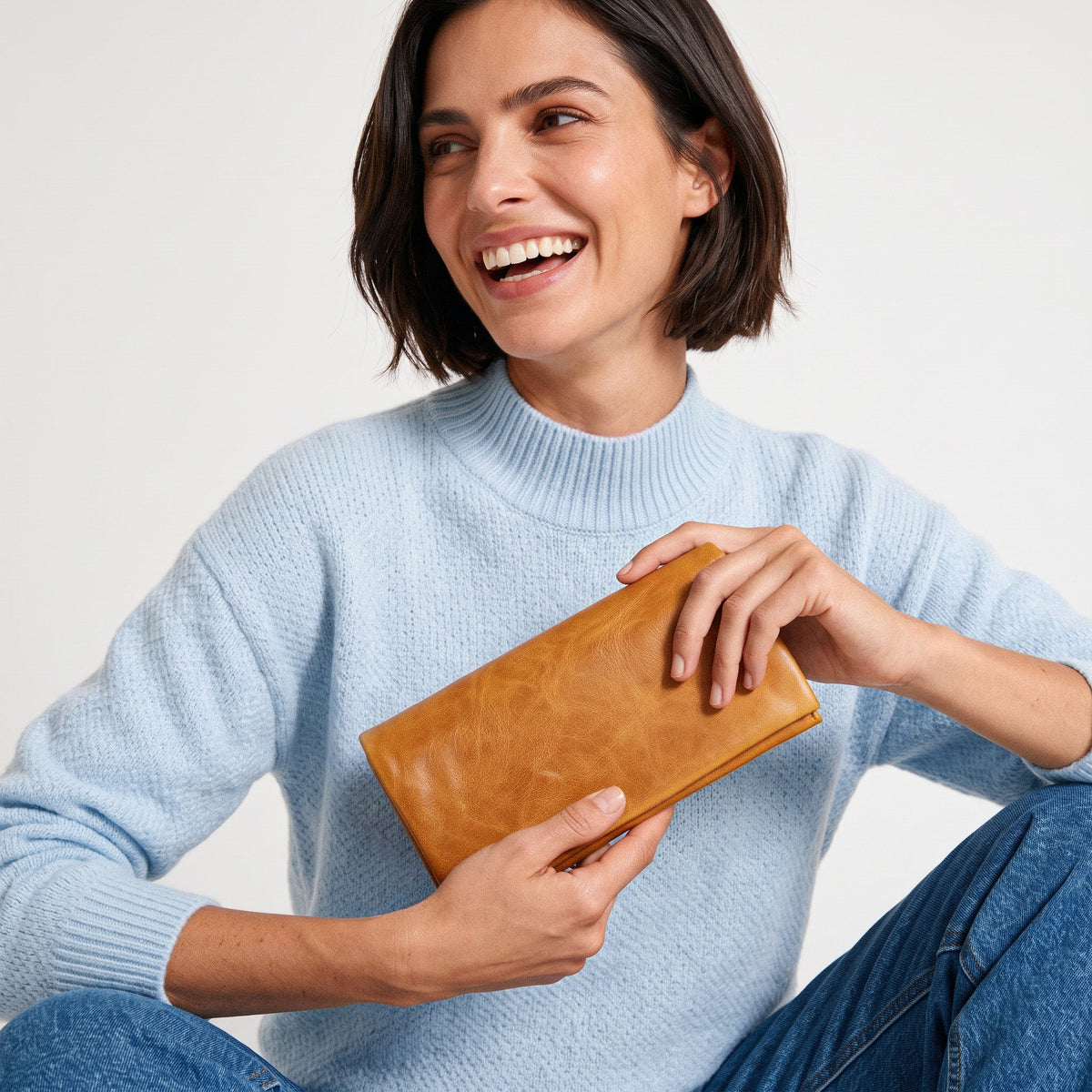 Eloise Crackled Napa Leather Wallet