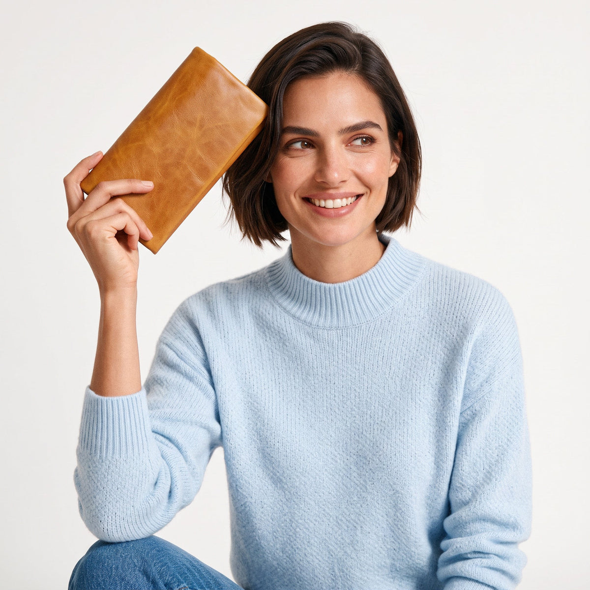 Eloise Crackled Napa Leather Wallet