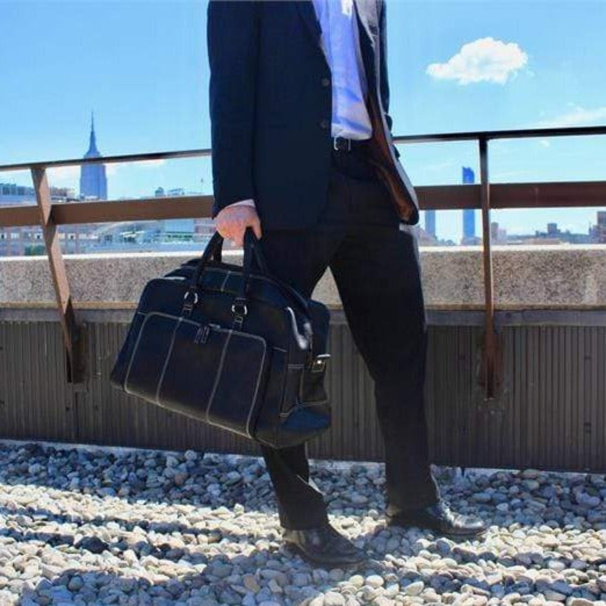 Las Vegas Leather Weekender Bag