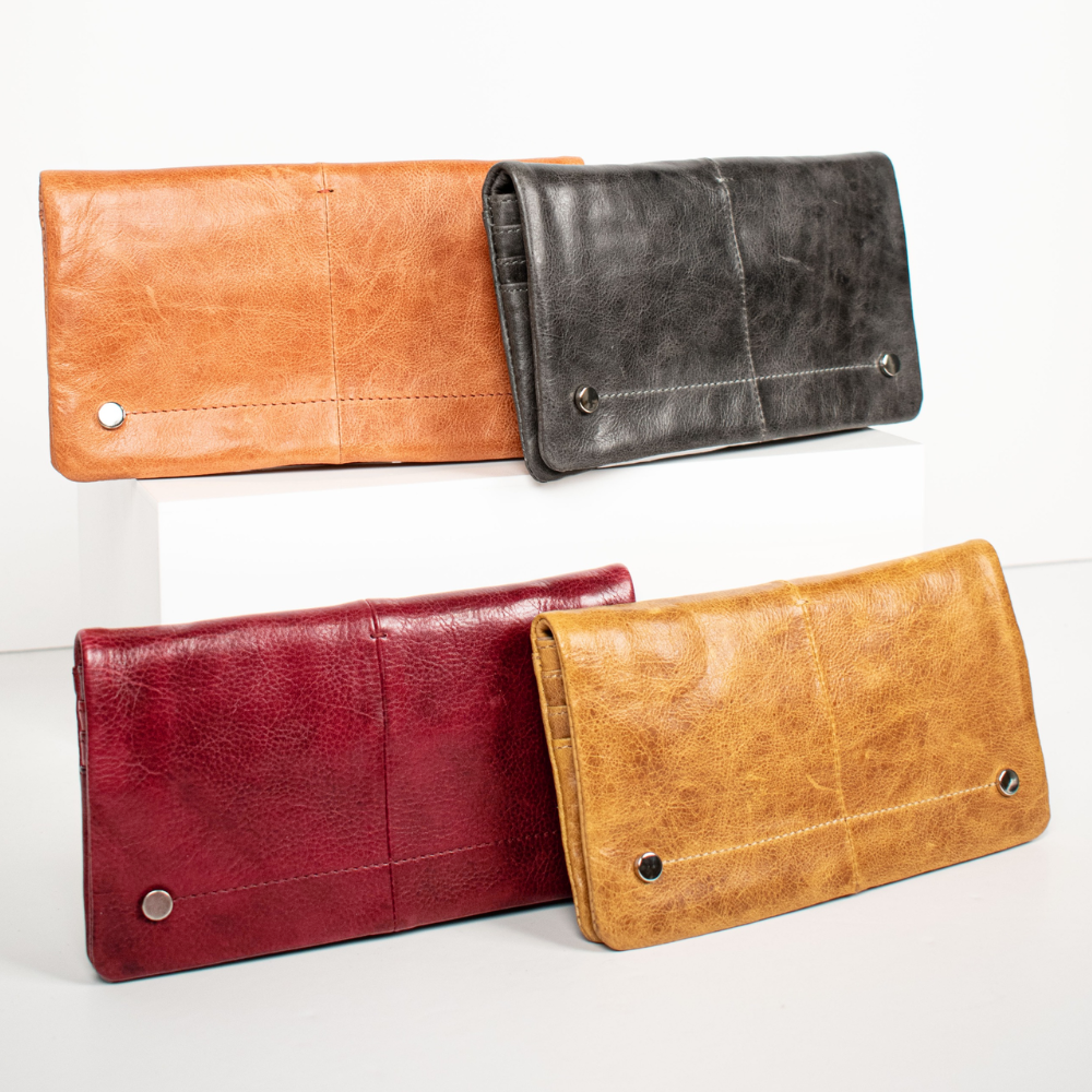 Terry Crackled Napa Leather Wallet