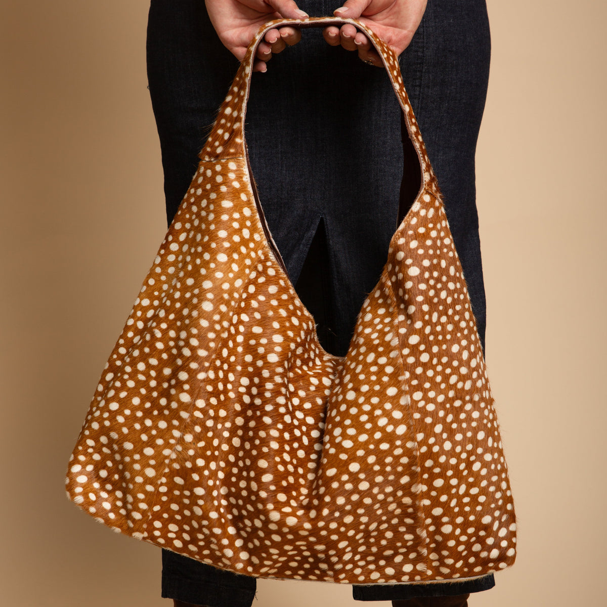 Lindsey Hair On Leather Tote Bag