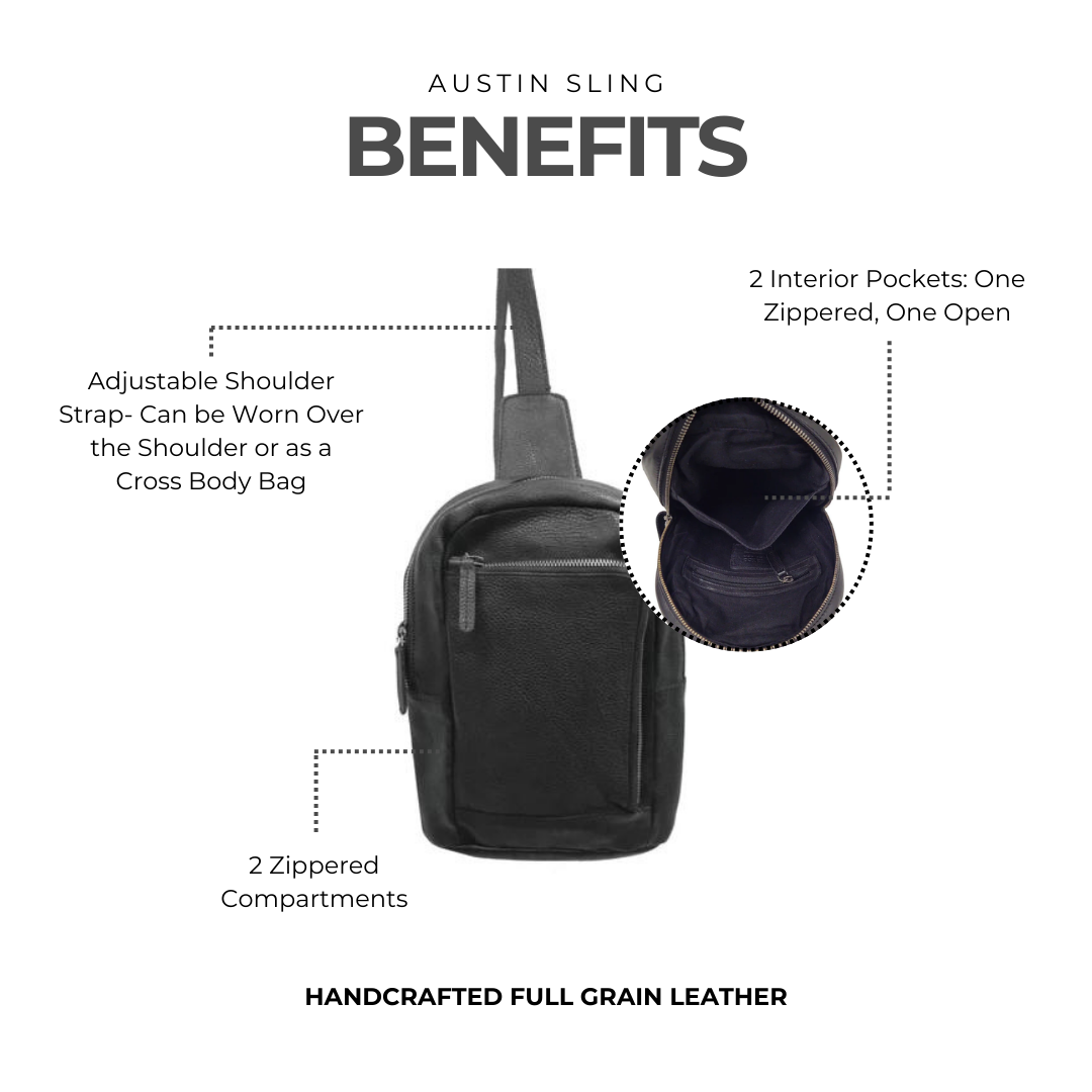 Austin Leather Sling Bag