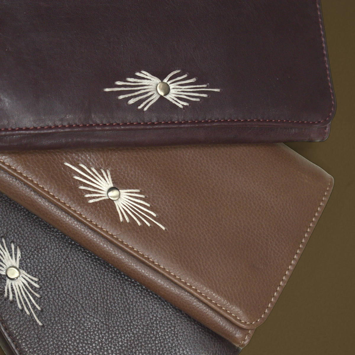 Barb Milled Leather Wallet
