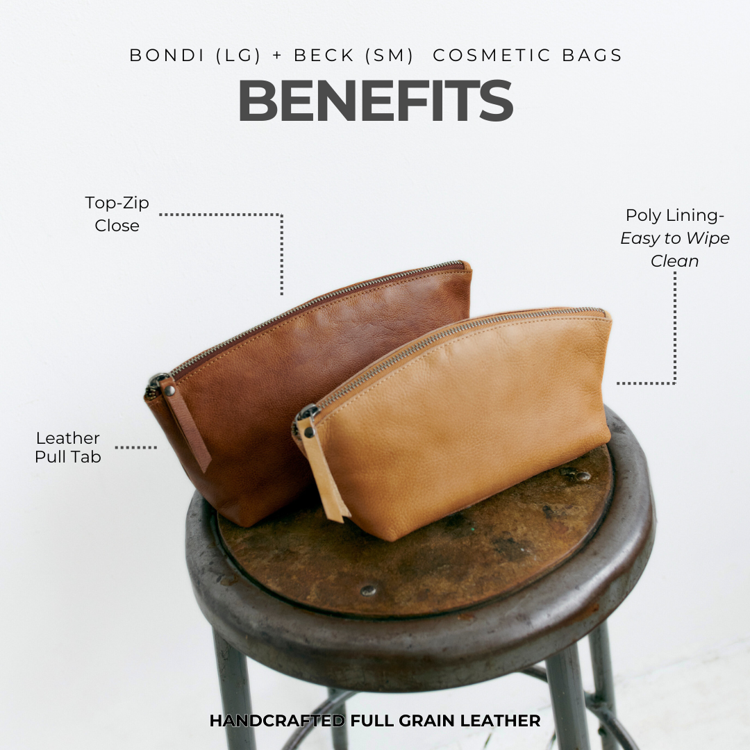 Beck Leather Cosmetic Bag Sm