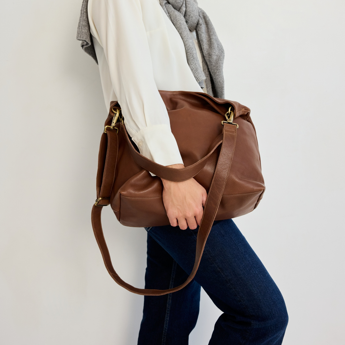 Bree Milled Leather Shoulder Bag