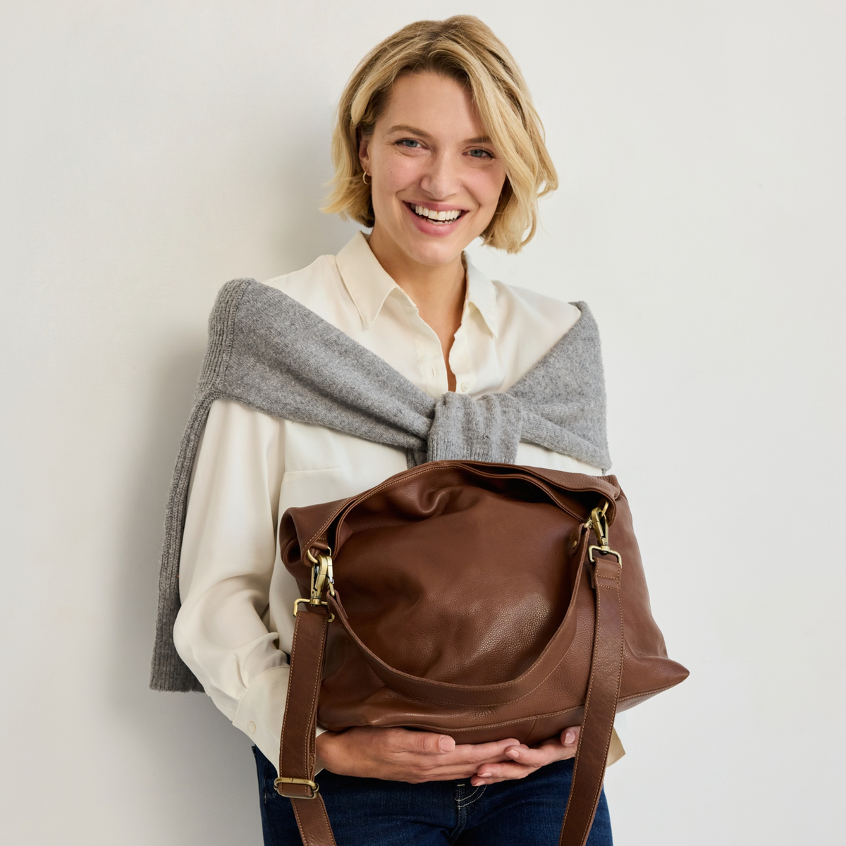 Bree Milled Leather Shoulder Bag