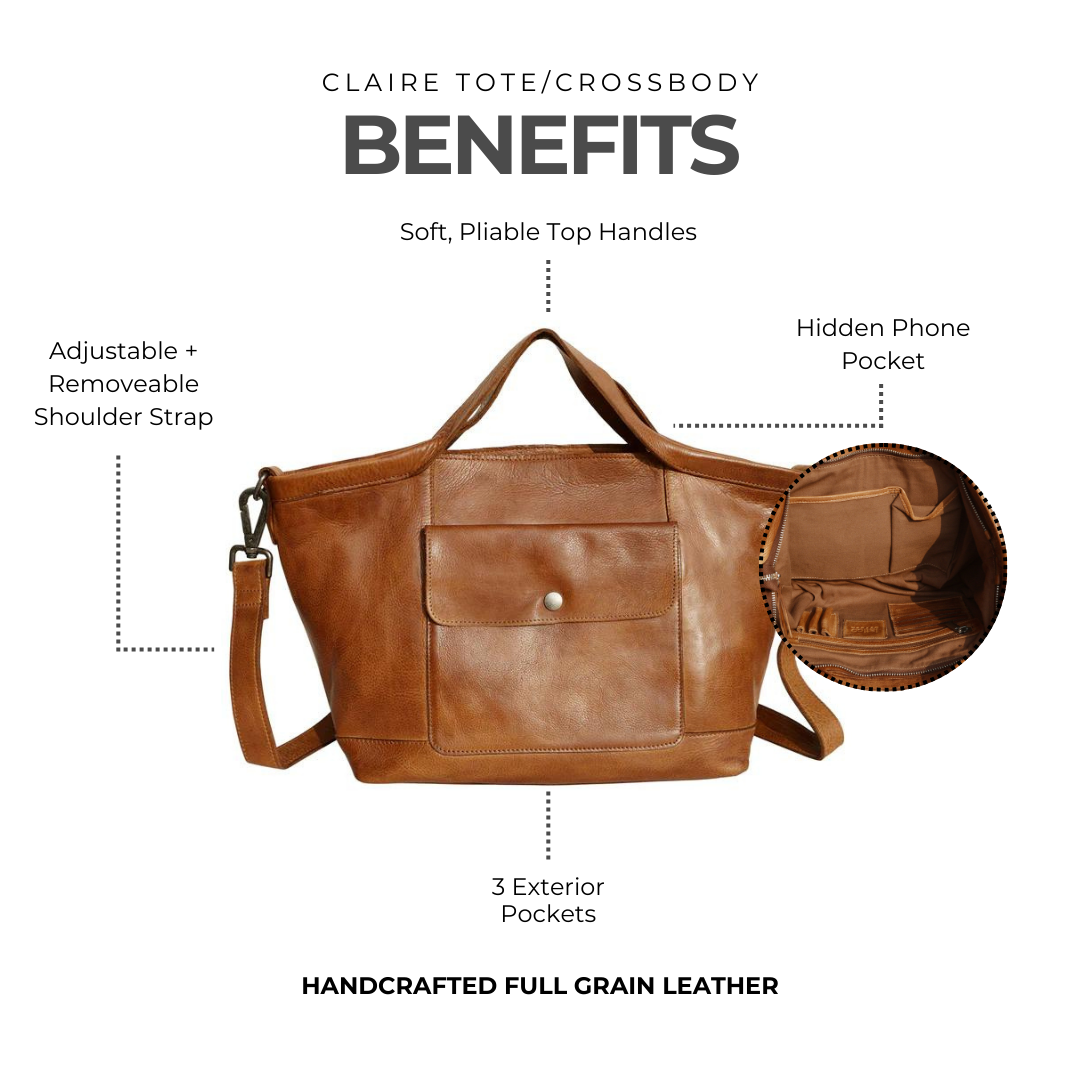 Claire Leather Crossbody Bag