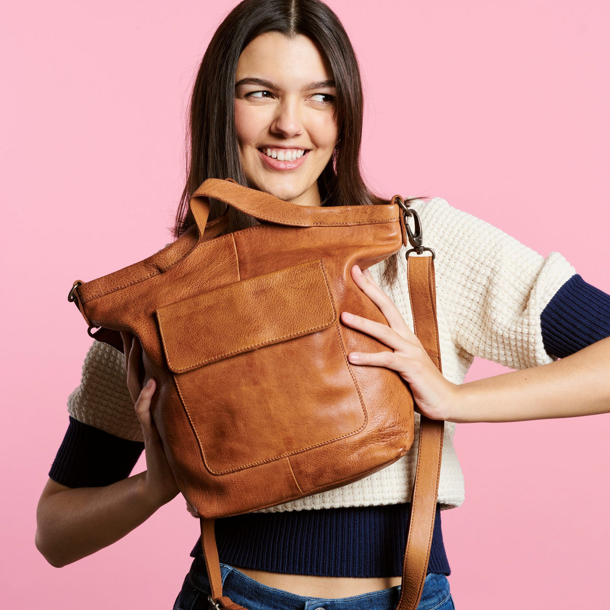 Bianca Leather Crossbody Bag