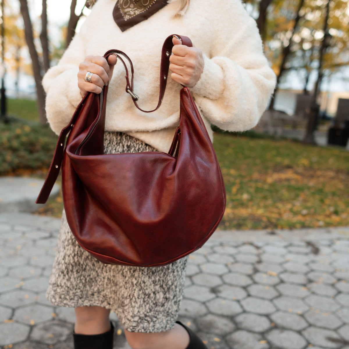 Cabo Oversized Leather Sling Bag