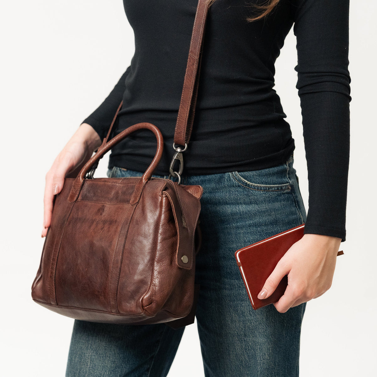 James Leather Crossbody Bag