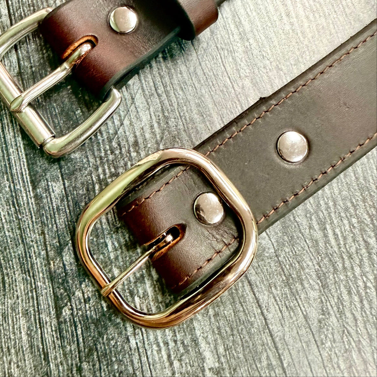 Casual Duty Belt - Dark Brown (Stitched)