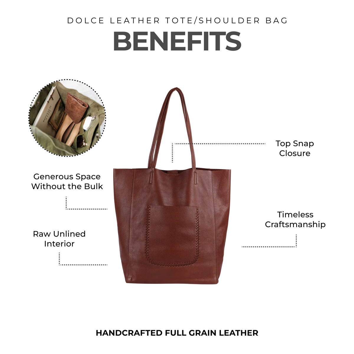 Dolce Leather Tote Bag