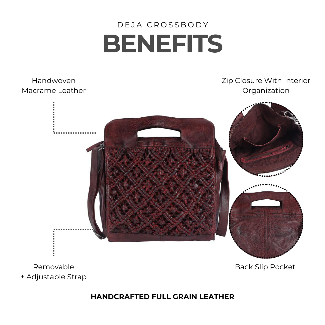 Deja Leather Crossbody Bag