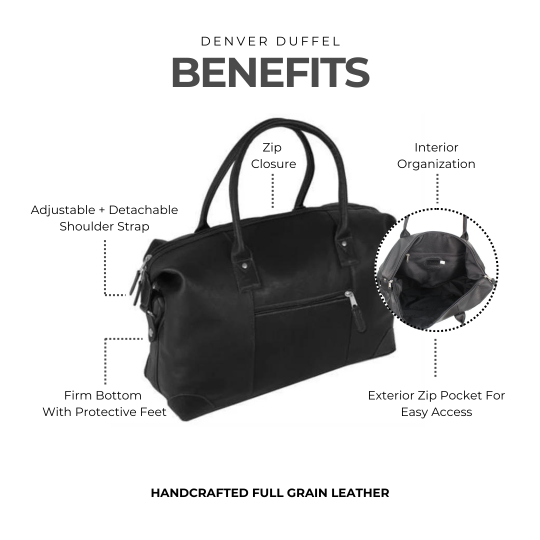 Denver Leather Duffel Bag