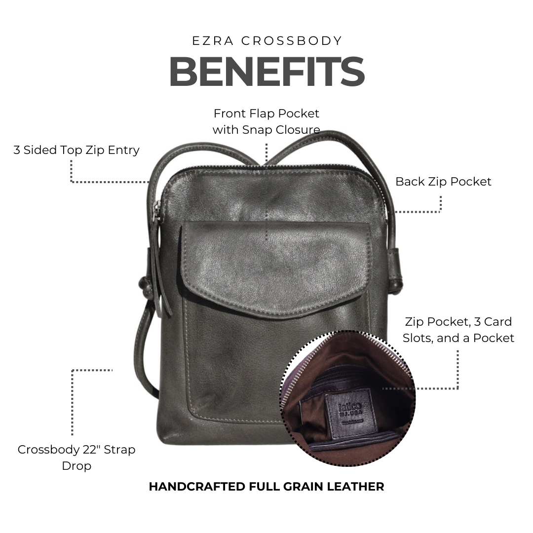 Ezra Leather Crossbody Bag