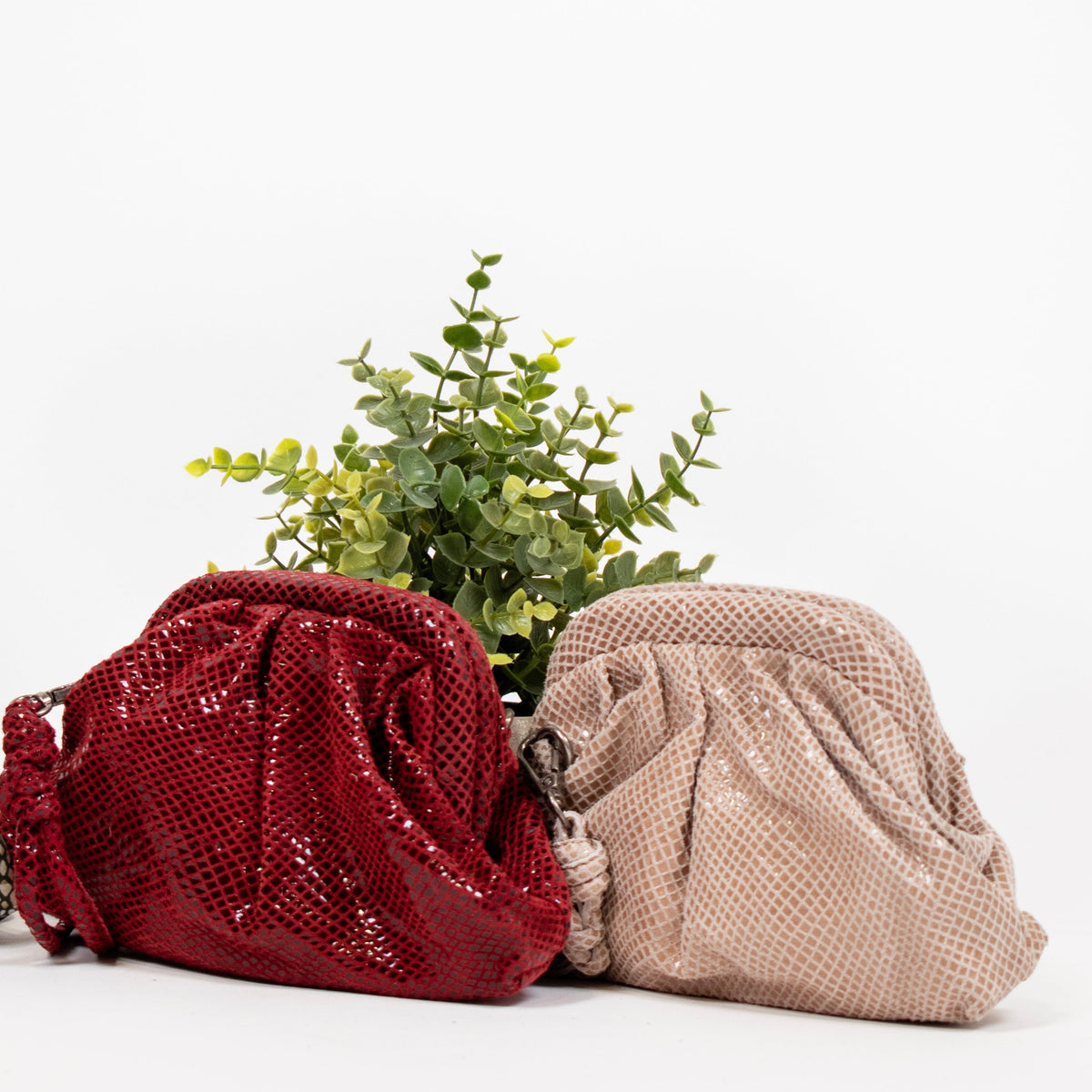 Foil Layla Leather Crossbody Bag