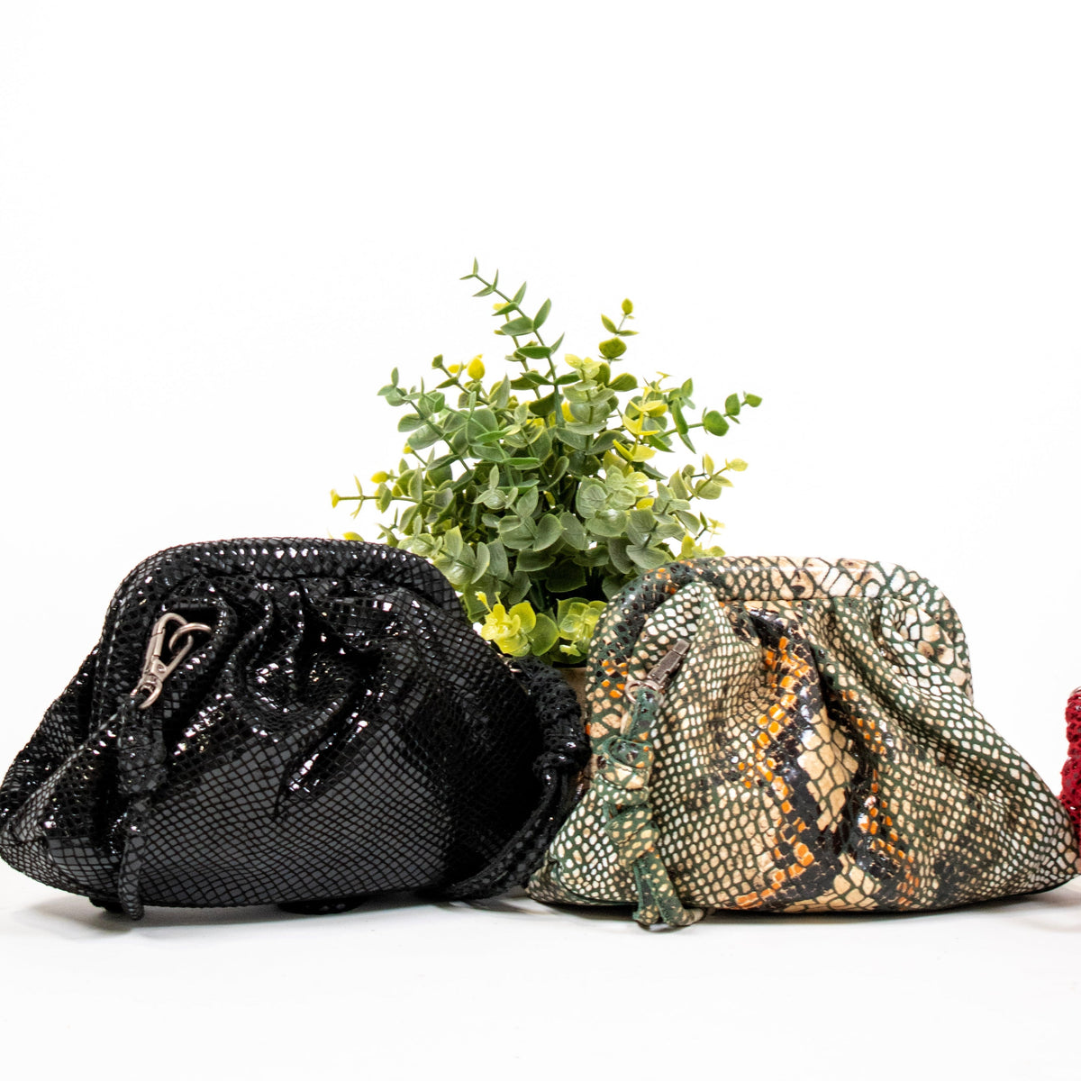 Foil Layla Leather Crossbody Bag