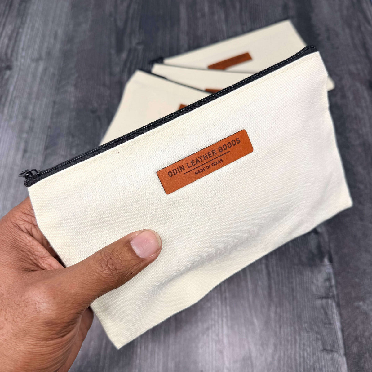 Minimalist Canvas Zipper Bags