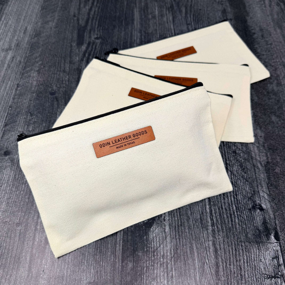 Minimalist Canvas Zipper Bags