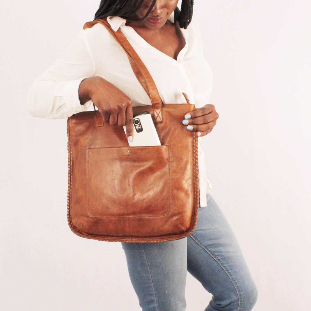 Lizzie Leather Tote Bag