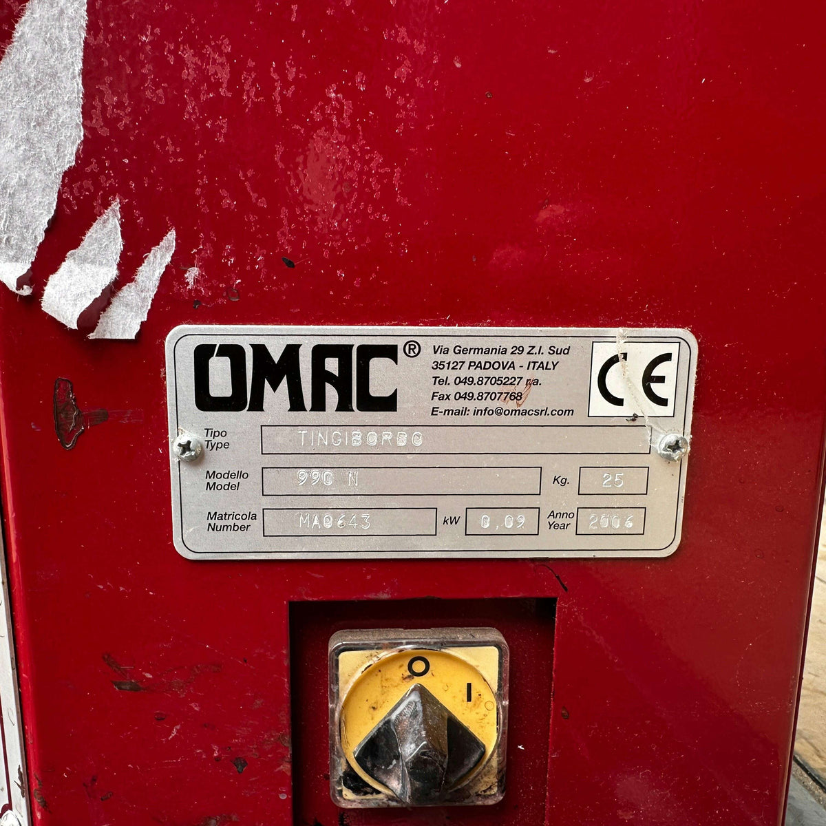 Omac 990 N Single Edge Painting Machine - 16mm wheel